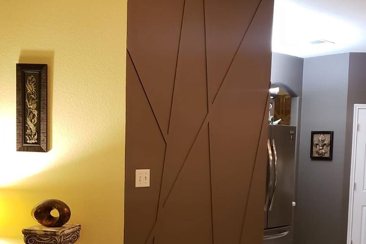 forest accent wall in Austin
