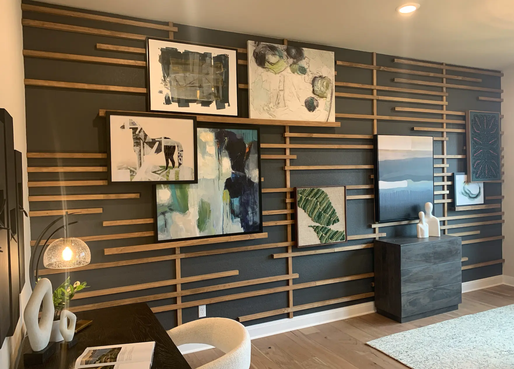 Custom Wood Slat Accent Wall
